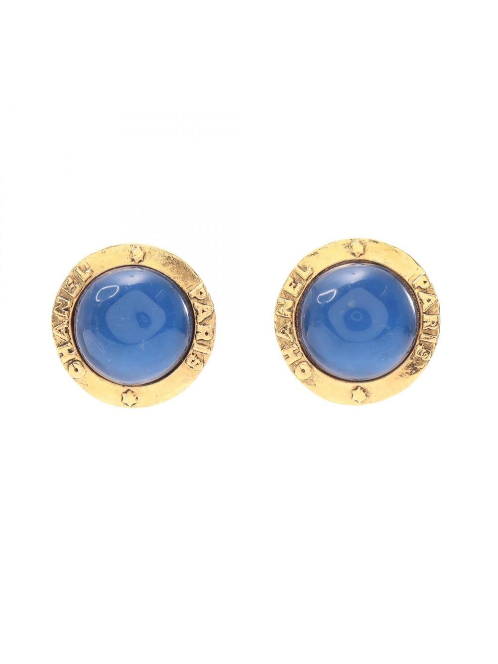 Chanel Clip-On Earrings Glass And Gold #347012C97B